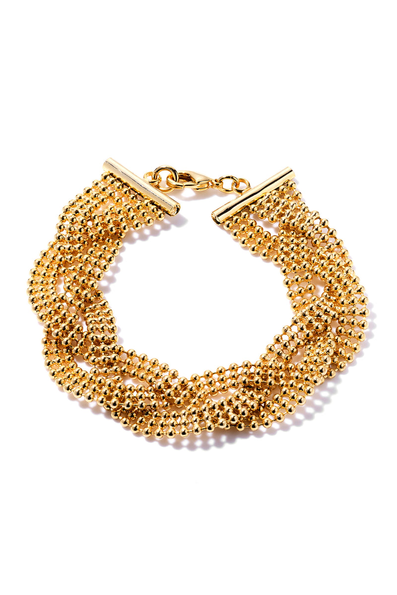 24ct Gold Plated Plaited Bracelet