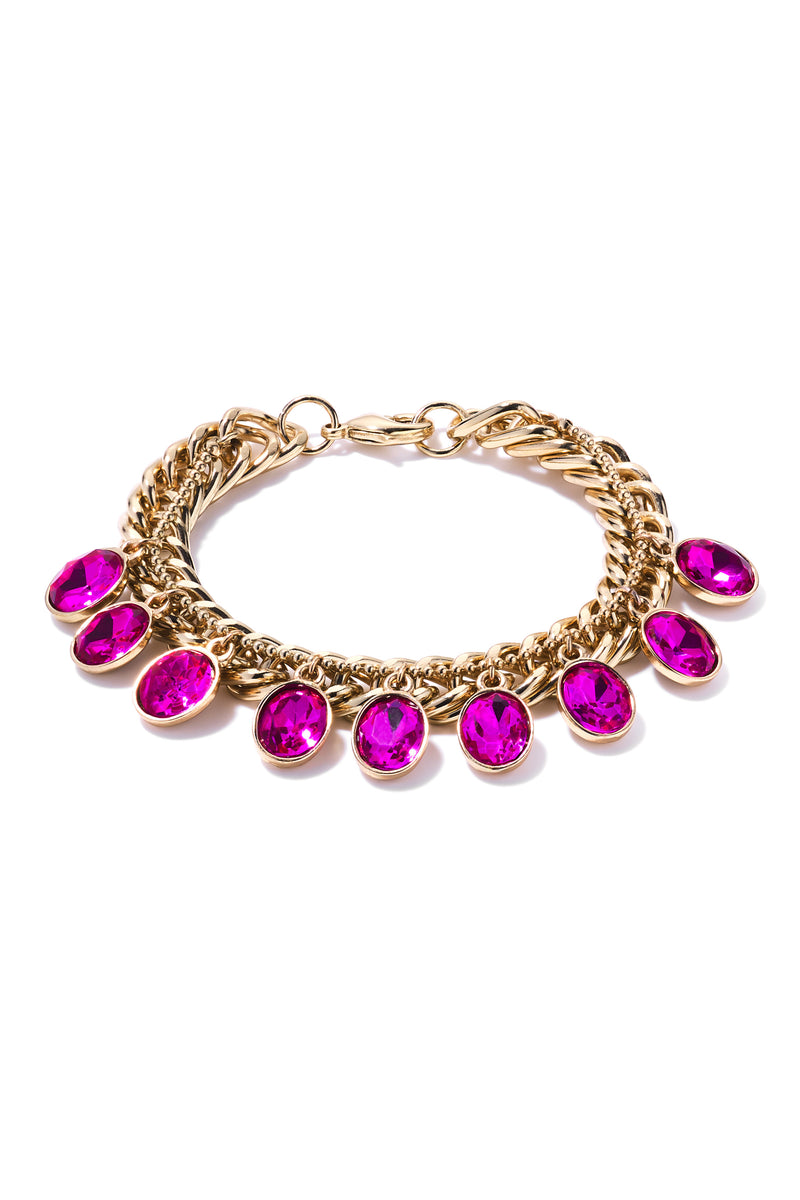 Gold Plated Pink Paradise Bracelet