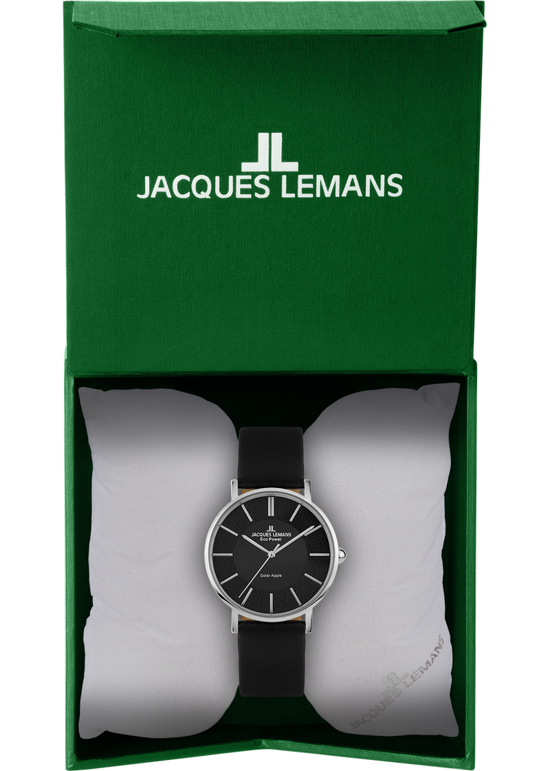 Eco Power Solar Black Vegan Strap Unisex Watch