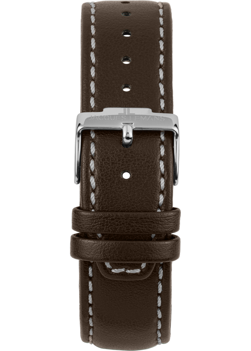 Eco Power Solar Chronograph Wood Dark Brown Vegan Strap Men's Watch