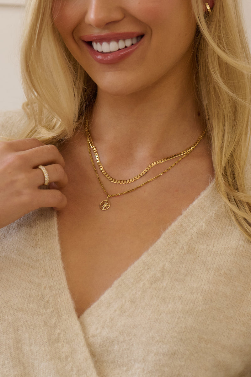 9ct Yellow Gold Solid Curb Chain Necklace (3.75mm) 18 inch