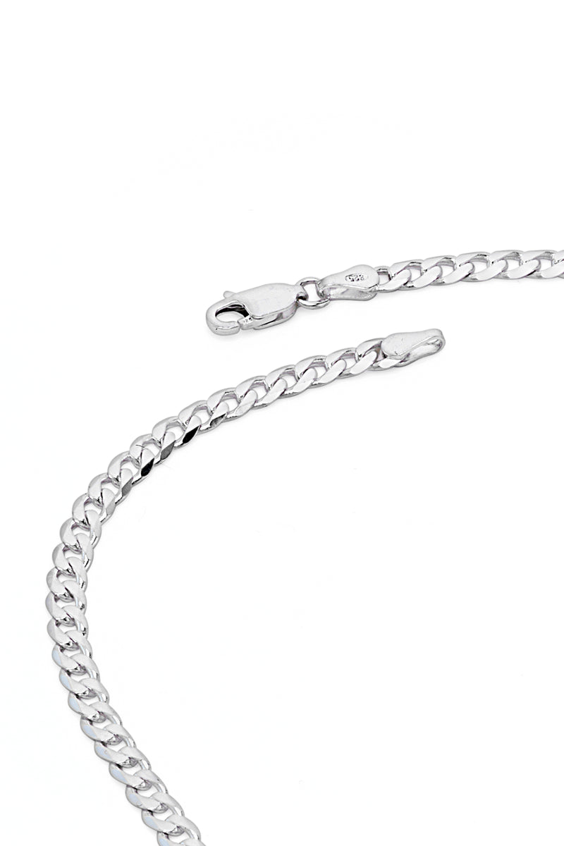 Sterling Silver Curb Chain (3.5mm) Necklace 20 inch