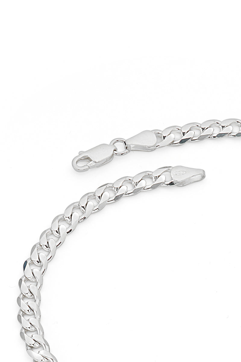 Sterling Silver Curb Chain (5.5mm) Necklace 22 inch