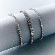 Lydia - 9ct White Gold 4.67ct tw. Lab Grown Diamond Mixed Shape Tennis Bracelet - image 4
