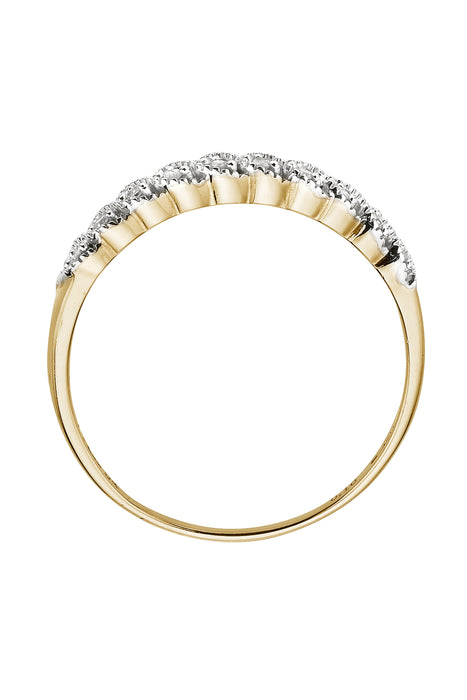 9ct Yellow Gold 0.10ct Diamond Ring