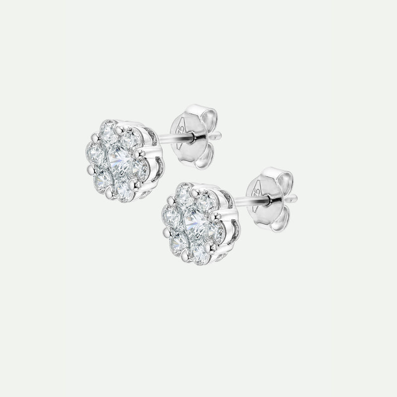 Ava | 9ct White Gold 1ct tw Lab Grown Diamond Earrings