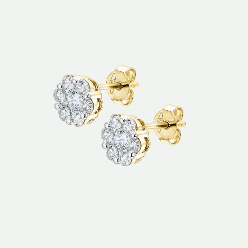 Ava | 9ct Yellow Gold 1.00ct tw Lab Grown Diamond Earrings