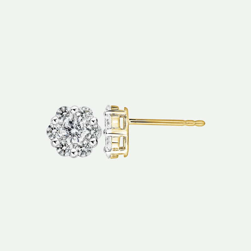 Ava | 9ct Yellow Gold 1.00ct tw Lab Grown Diamond Earrings