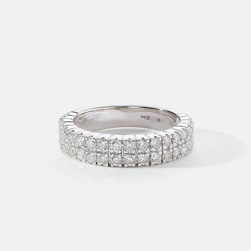 Agnes | 9ct White Gold 1ct tw Lab Grown Diamond Half Eternity Ring-0