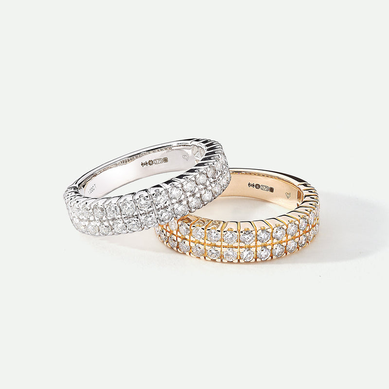 Agnes | 9ct White Gold 1ct tw Lab Grown Diamond Half Eternity Ring