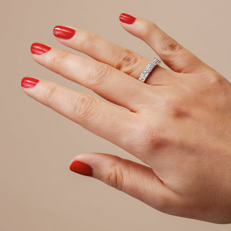 Agnes | 9ct Yellow Gold 1ct tw Lab Grown Diamond Half Eternity Ring