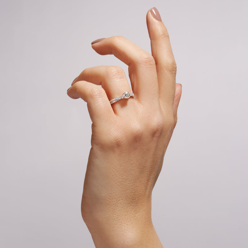 Amie | 9ct White Gold 0.66ct tw Lab Grown Diamond Engagement Ring