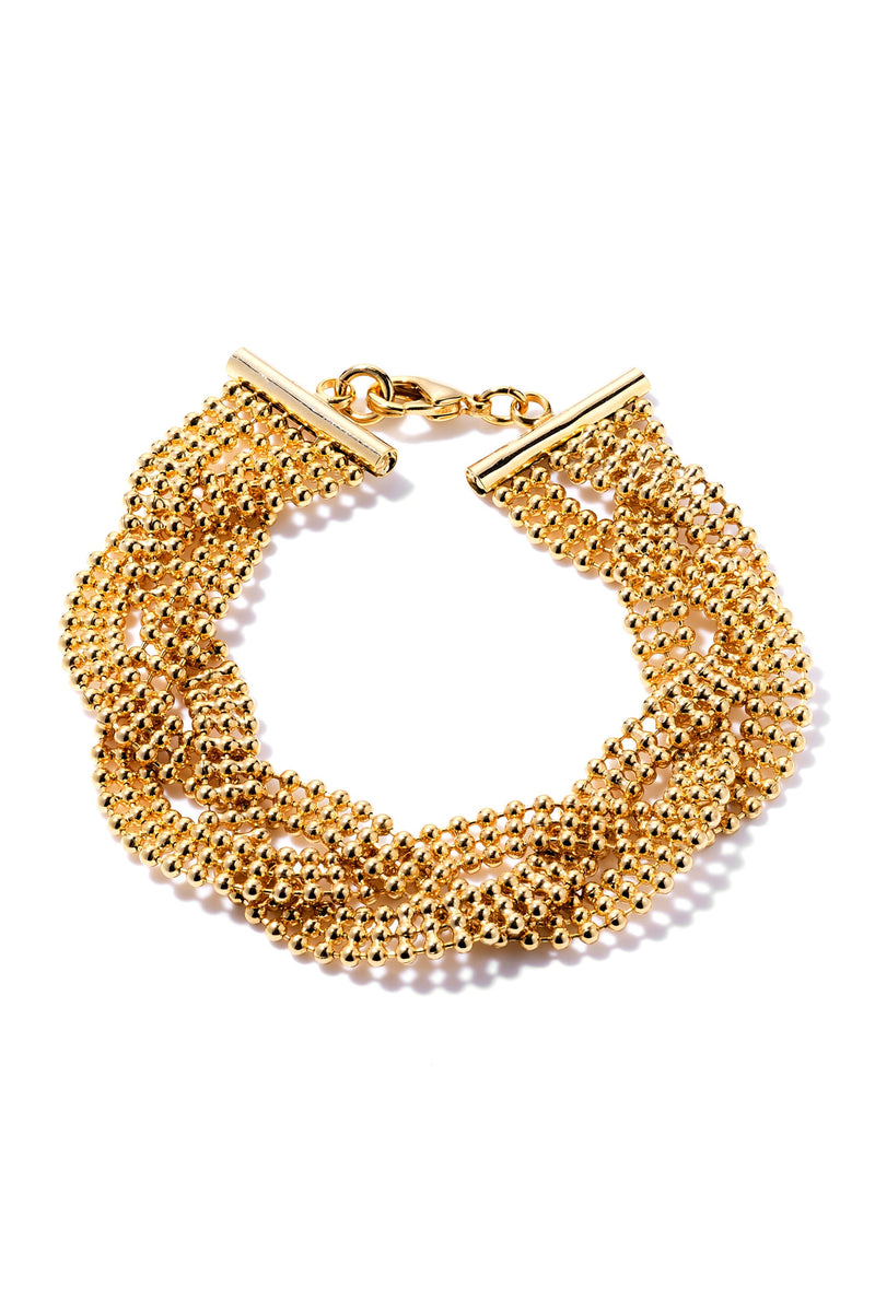 24ct Gold Plated Plaited Bracelet
