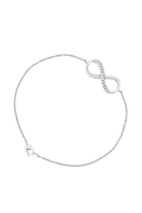 Sterling Silver Cubic Zirconia Infinity Bracelet