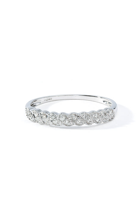 9ct White Gold 0.10ct Diamond Ring