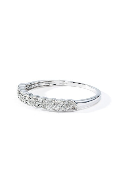 9ct White Gold 0.10ct Diamond Ring