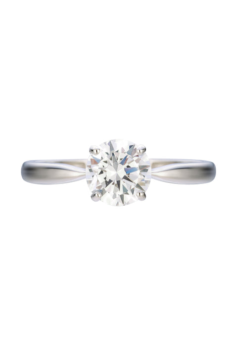 9ct White Gold Cubic Zirconia Solitaire Ring