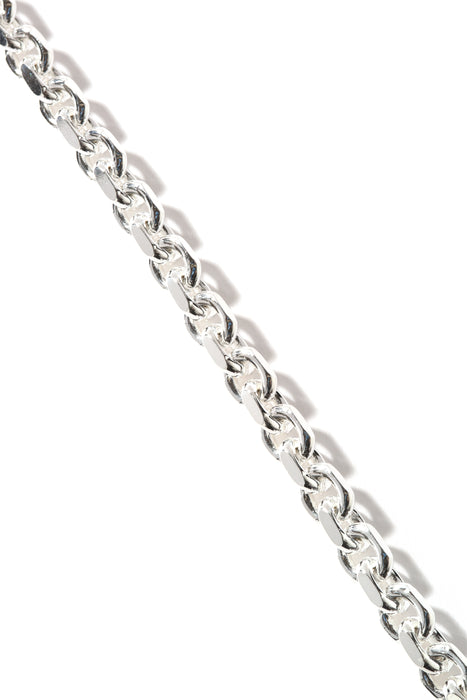 Mens Sterling Silver Anchor Link Chain Bracelet