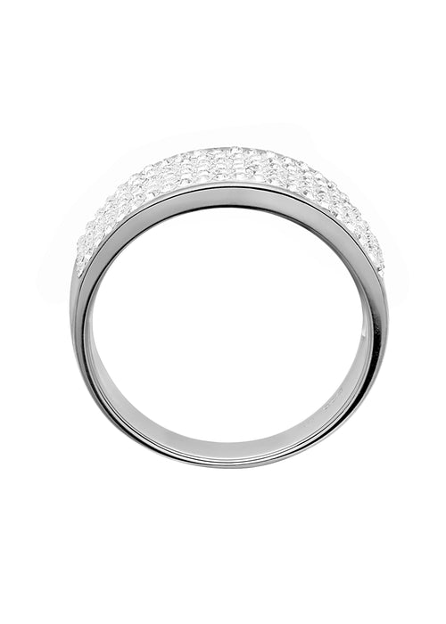 Sterling Silver Crystal 8mm Band Ring