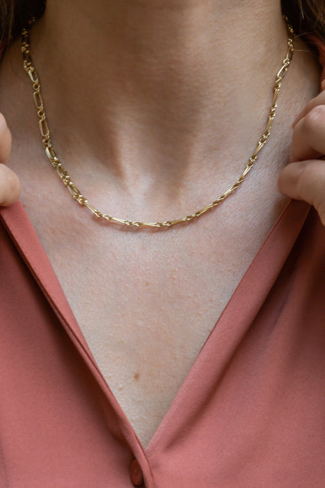 9ct Yellow Gold Double Link Chain Necklace