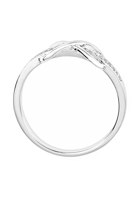 Sterling Silver Diamond Infinity Ring