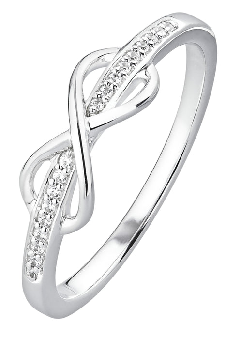 Sterling Silver Diamond Infinity Ring