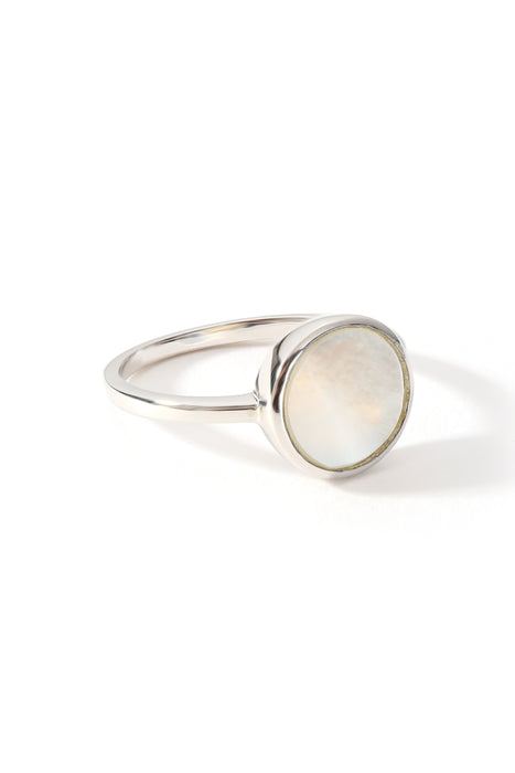 Sterling Silver Mother of Pearl Ring