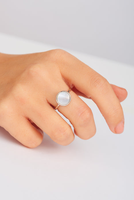 Sterling Silver Mother of Pearl Ring