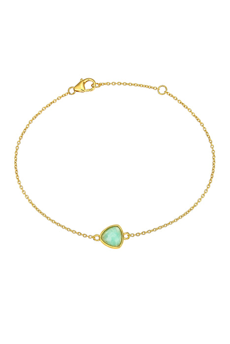 Sterling Silver Gold Plated Amazonite Bracelet