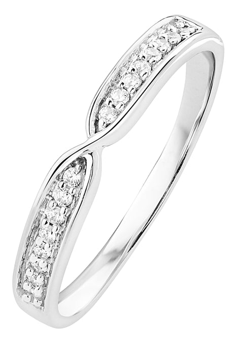 9ct White Gold 0.10ct Diamond Eternity Ring