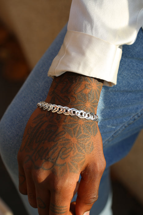 Sterling Silver Gents Curb Chain Bracelet