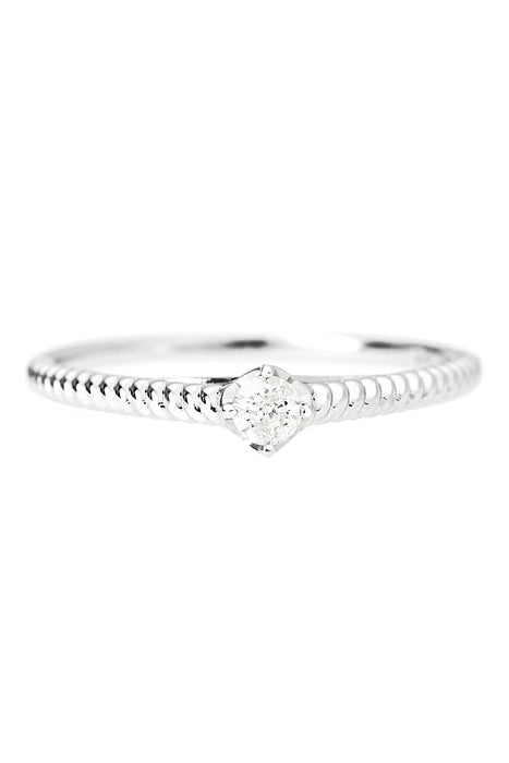 9ct White Gold Diamond Solitaire Ring