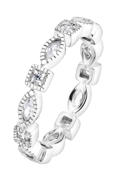 Sterling Silver Cubic Zirconia Eternity Ring