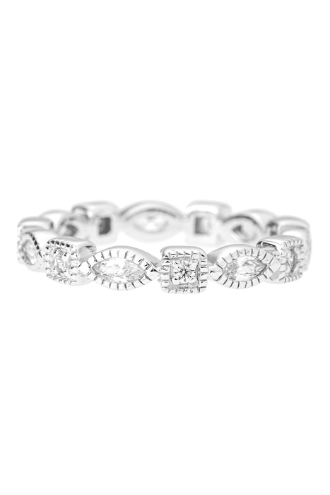 Sterling Silver Cubic Zirconia Eternity Ring