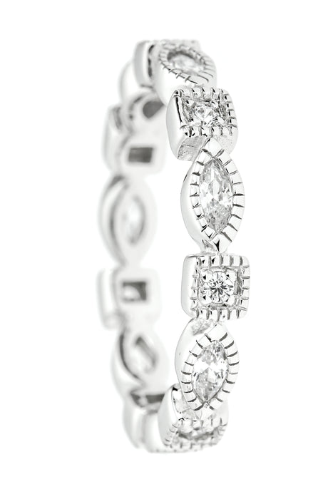 Sterling Silver Cubic Zirconia Eternity Ring