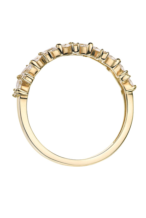 9ct Yellow Gold Cubic Zirconia Half Eternity Ring