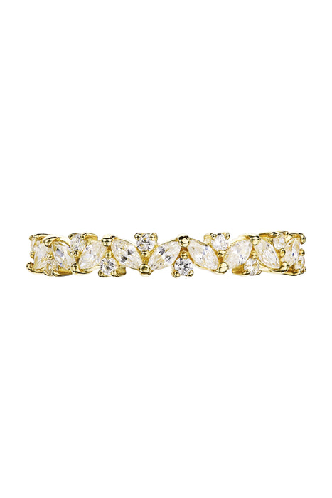 9ct Yellow Gold Cubic Zirconia Half Eternity Ring