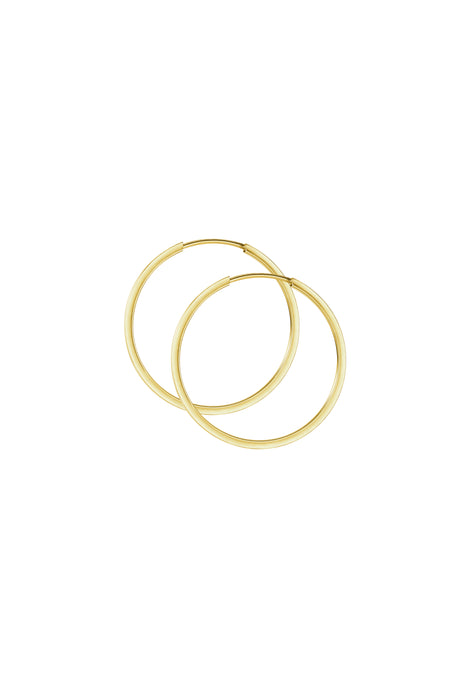 9ct Yellow Gold 20mm Square Sleeper Hoop Earrings