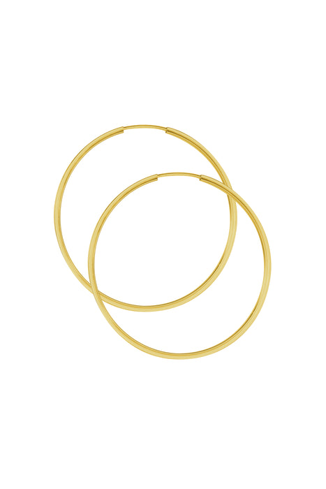 9ct Yellow Gold 30mm Square Sleeper Hoop Earrings