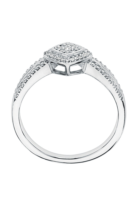 9ct White Gold 0.10ct Diamond Ring