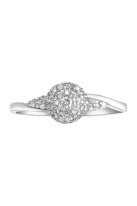 9ct White Gold 0.16ct Diamond Ring