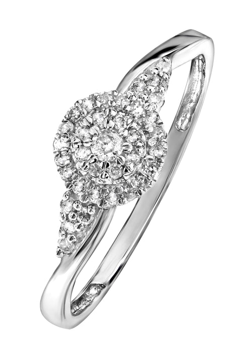 9ct White Gold 0.16ct Diamond Ring