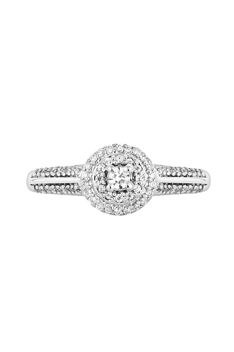 9ct White Gold 0.25ct Diamond Ring