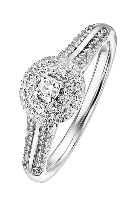 9ct White Gold 0.25ct Diamond Ring