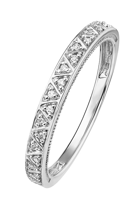 9ct White Gold Diamond Ring