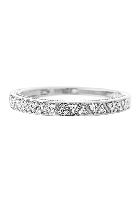 9ct White Gold Diamond Ring