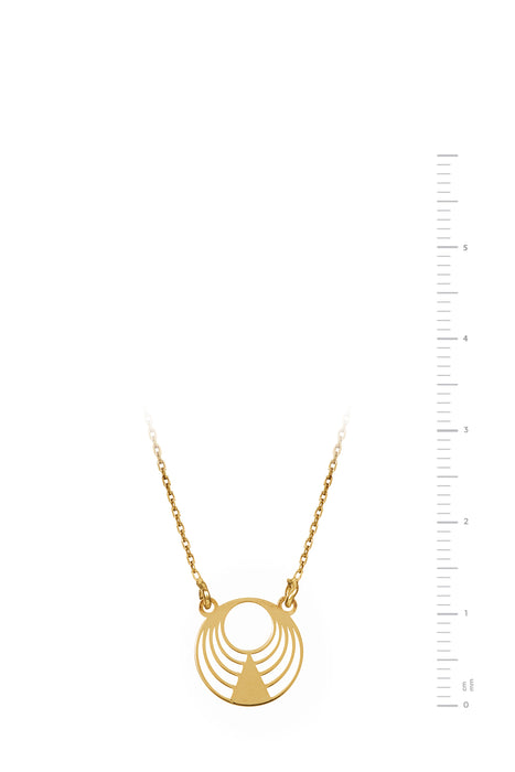 Gold Plated Sterling Silver Cut-Out Necklace