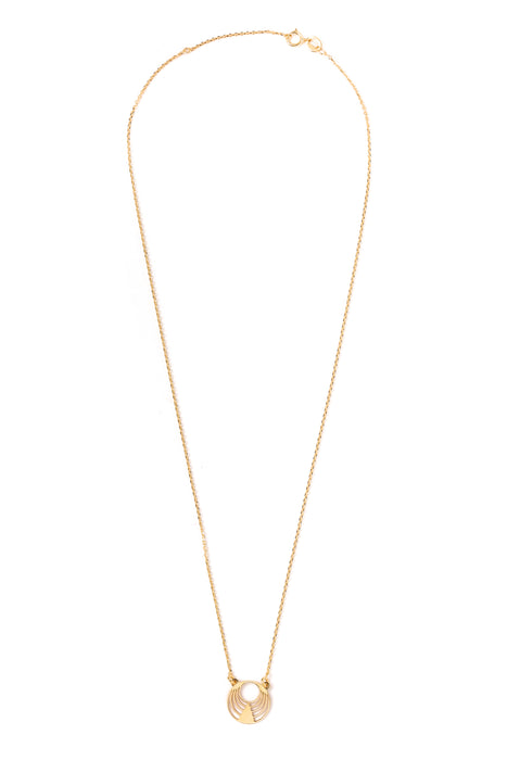 Gold Plated Sterling Silver Cut-Out Necklace