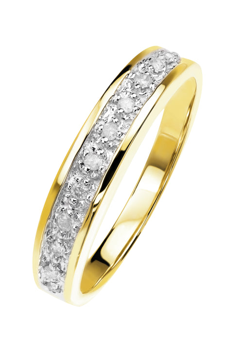 9ct Yellow Gold 0.10ct Diamond Ring