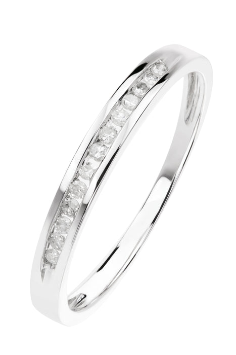 9ct White Gold 0.10ct Diamond Eternity Ring